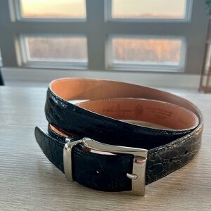 Martin Dingman Black Crocodile Leather Belt Luxe Men’s Sz 38